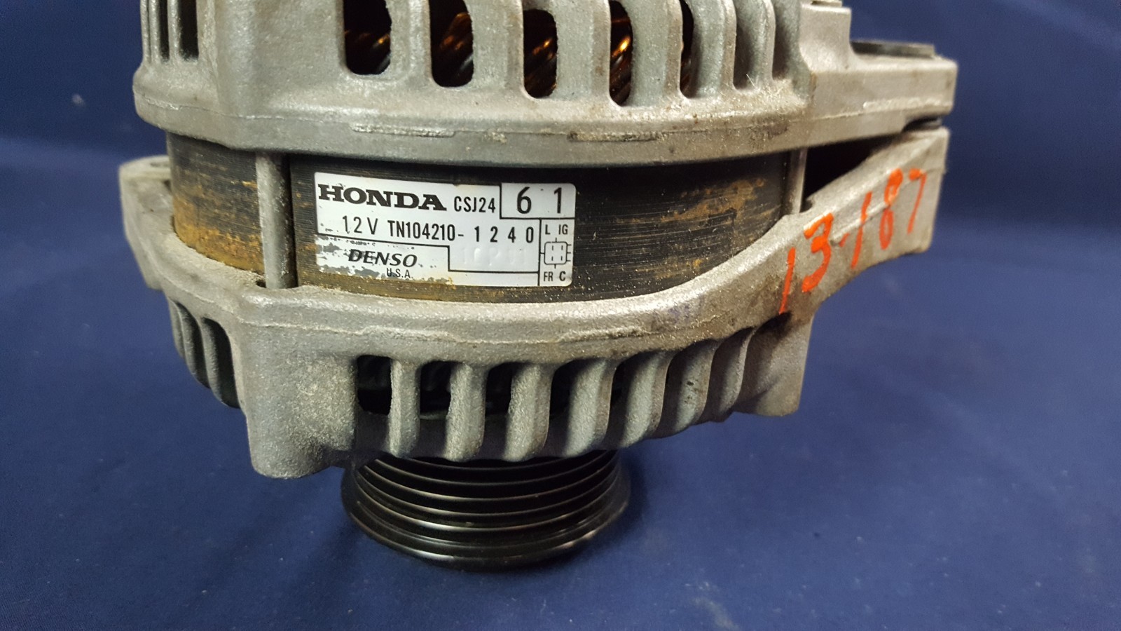 2013 Honda Odyssey Alternator 13187 DENSO 12V TN104210 CSJ24 Refund