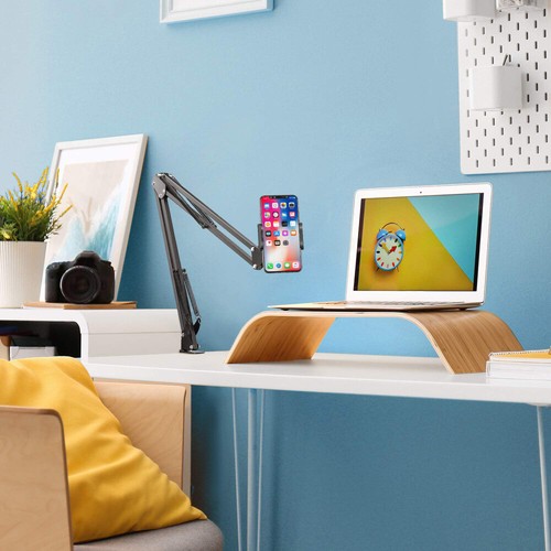 pour iPad Tablette Smartphone Support Réglable Support Téléphone Portable Table Lit Support - Photo 12/14