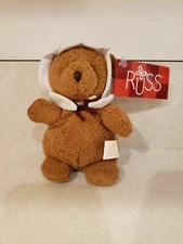 Russ Harvest Time Bear Bean Plush Thanksgiving Girl