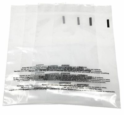 Pick Size Quantity Resealable Suffocation Warning Poly Bags