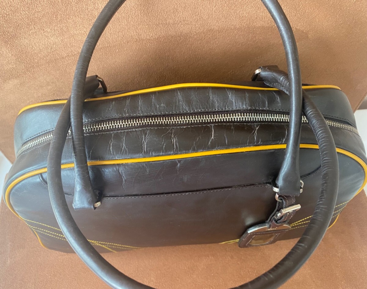 Vintage PRADA Leather Bowling purse toteHandbag women's Vintage PRADA Leather Bowling purse toteHandbag women's