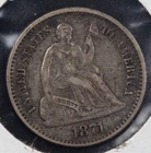 1871-P  SEATED LIBERTY HALF DIME~ NICE VF+