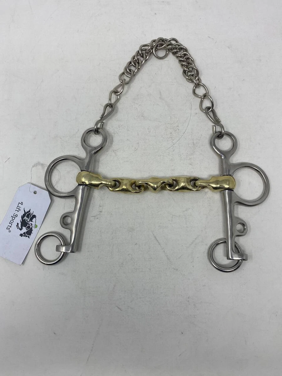 Shires Paard Volle Wang Snaffle Bit (4,5 in) (Zwart/Zilver