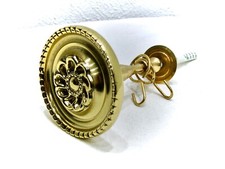 Raffrosette/halter Messing Ø7,5cm Gardinen Vorhang Abstands 10cm Neuwertig! OVP!