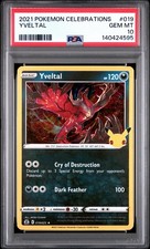2021 POKEMON CELEBRATIONS #019 YVELTAL PSA 10