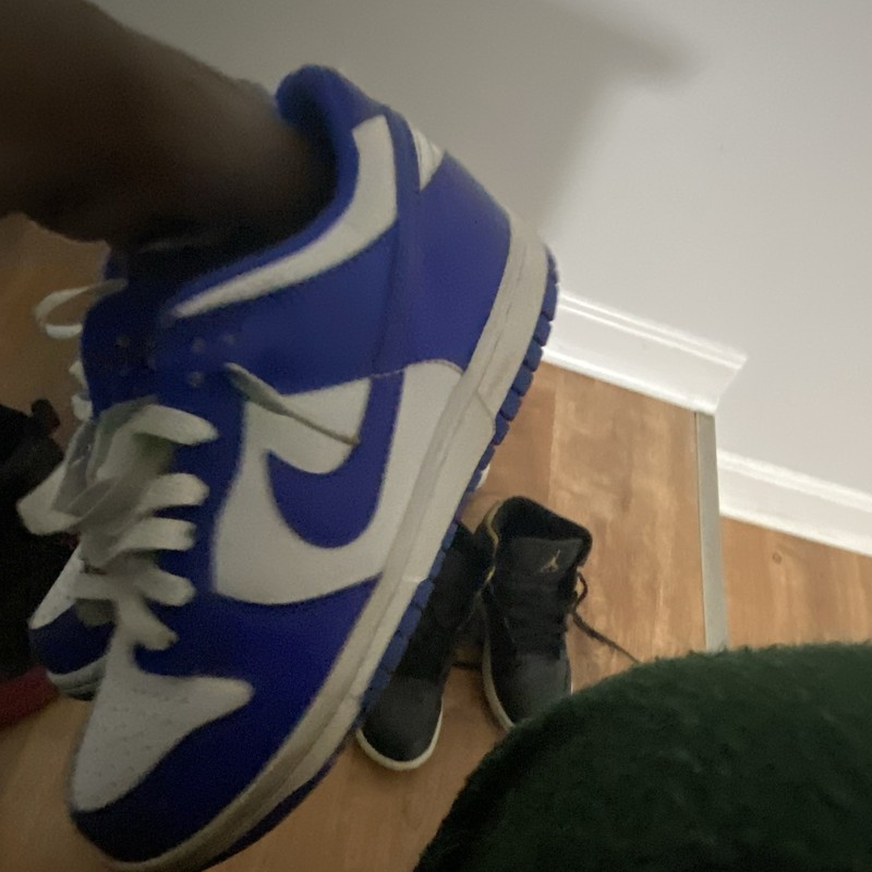 Nike Dunk Low Teens Blue/White Colorblock Low Top Lace-Up Sneakers