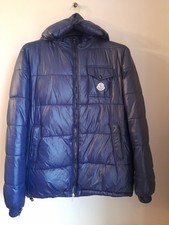 Moncler Men's MAYA Blue Goose Down Jacket Size 2= M / 40 in VGC