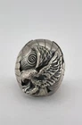 HUGE Vintage Navajo Sterling Silver Deep Stamped Eagle Dome Men's Ring 20.8g