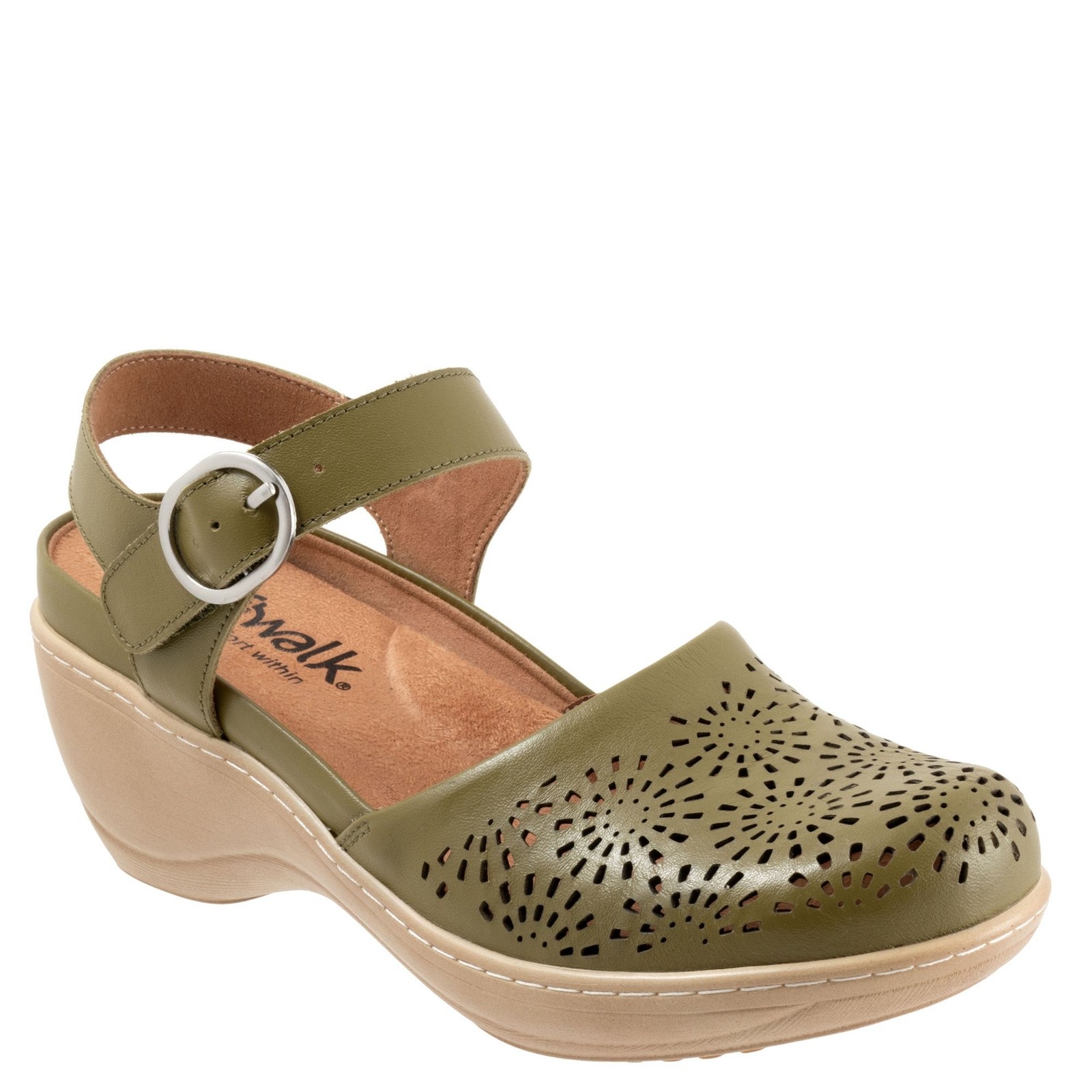 Женские слипоны Mabelle Perf на мягкой подошве 8 2AN США - Оливковый 21890₽