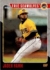 2025 Jaden Hamm Choice Minor League Rookie Card Erie Seawolves Tigers