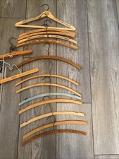 Lot of 15 Vintage Wood Clothes Hangers Advertising Sheraton Hotels, Boston