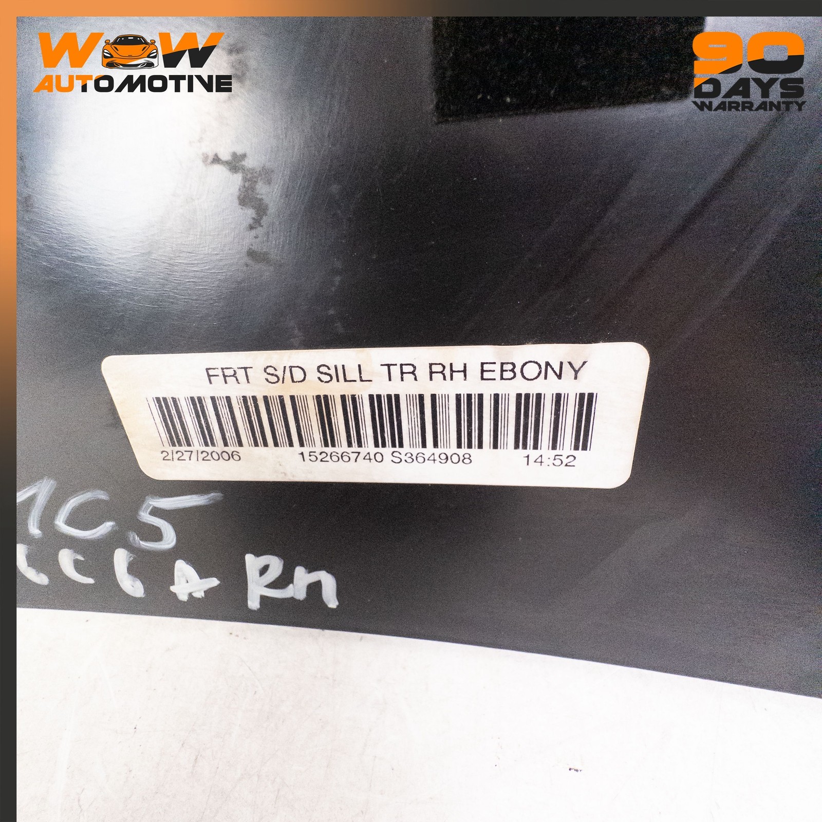 04-13 CHEVROLET CORVETTE C6 CADILLAC XLR FRONT RIGHT SILL PLATE TRIM BLACK OEM