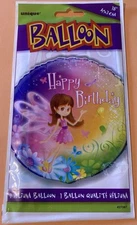 18 Inch Fairy ‘happy Birthday’ Foil Helium Balloon Suitable For Kids Parties