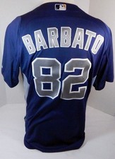 2014 San Diego Padres Johnny Barbato #82 Game Used Navy Jersey BP SDP1334