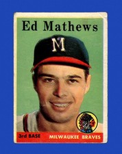 1958 Topps Set-Break #440 Eddie Mathews LOW GRADE (filler) *GMCARDS*