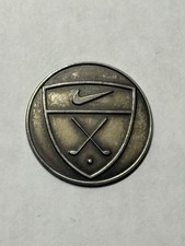 Very Rare Nike Swoosh Older Non-Magnetic 1" Coin Style Golf Marker - A Beauty 