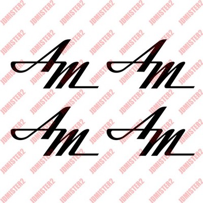 American Motors Decal AM Cursive Die Cut Vinyl Graphic Sticker - Any ...