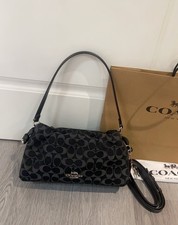 CDE45 New Faye Shoulder Bag Signature Denim 2WAY black