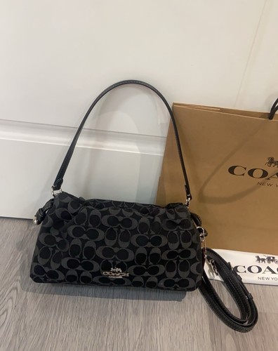 CDE45 New Faye Shoulder Bag Signature Denim 2WAY black
