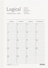  2026 Edition Planner Nakabayashi Logical Diary 2026 Monthly Notebook Type A /