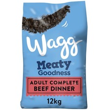 Wagg Meaty Goodness Complete Dry Adult Dog Food Beef Dinner 12kg - Meaty 1.46 per kilo