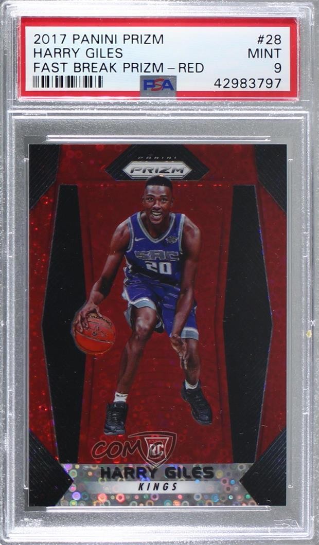2017-18 Panini Prizm Fast Break Red Prizm 91/125 Harry Giles #28 PSA 9 MINT 5w7