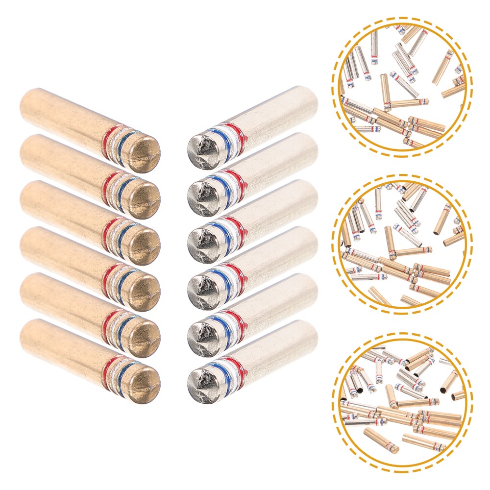 APL 40 Pezzi Campana Metallo Testa Rame Scarpa Lacci Fine Punta Abbigliamento Cordino Fissaggio