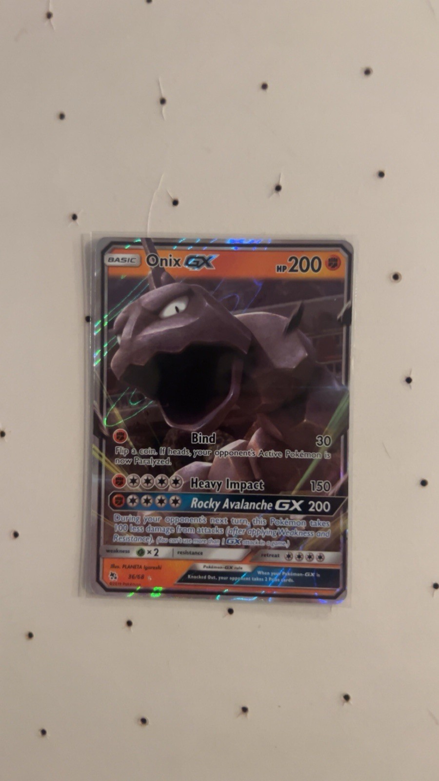 Pokémon TCG Onix GX Hidden Fates Holo Ultra Rare Card 36/68 Mint Condition