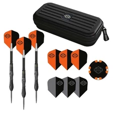 Harley-Davidson Evolution Bar & Shield Laser Engraved Tungsten Boxed Dart Set