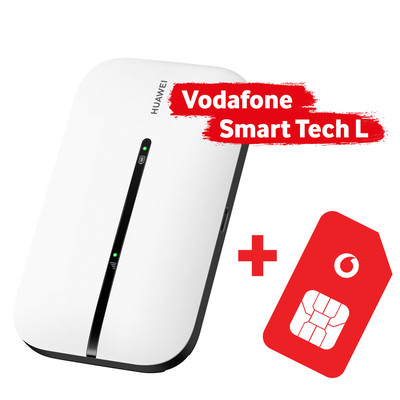 Huawei 4G Mobile Router Wi-Fi Weiß + Vodafone Smart Tech L Triple SIM-Karte