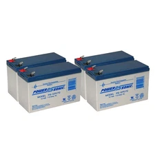 Power-Sonic 12V, 7Ah, AGM, F2 Terminal Battery Replaces Bruno Stairlifts - 4Pack