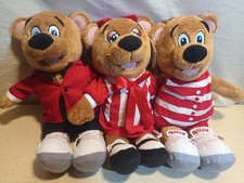 Butlins Billy Bear & Bonnie Bear Plush Soft Toys 13" ( 3 in this Lot )