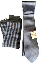 Captain America Shield Blue Silk Tie W/Matching Socks Box Set