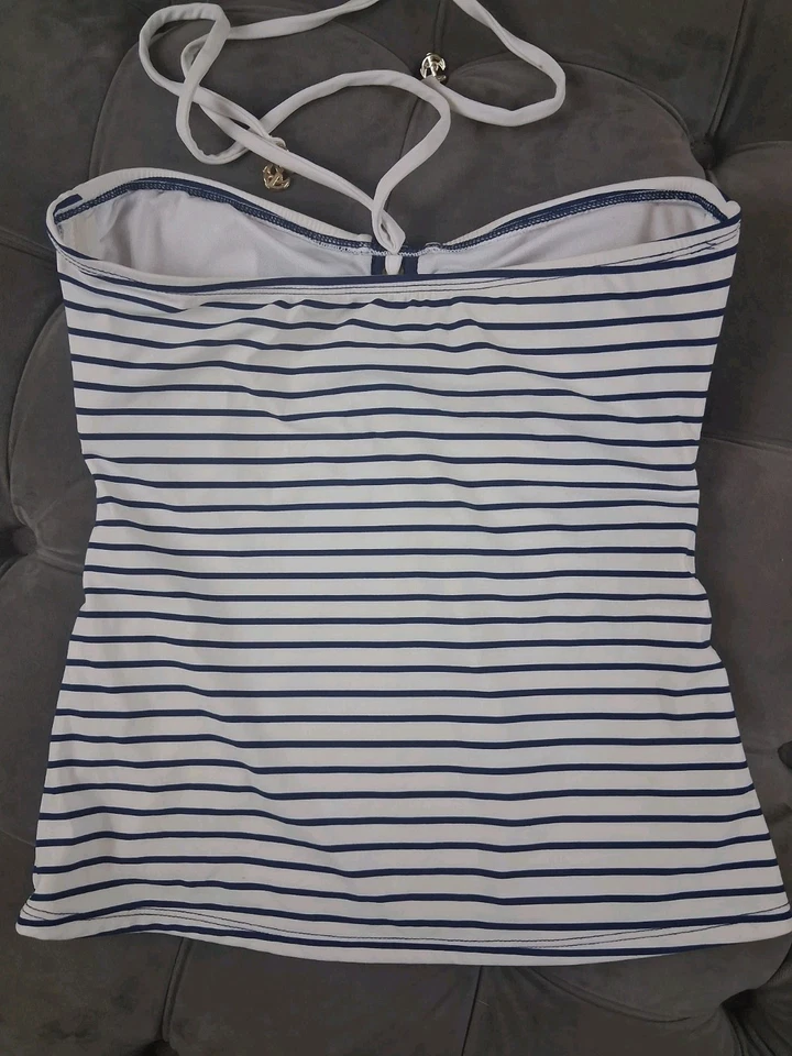 Top Náutico Sperry Para Mujer Pequeño Halter Lentejuelas Rayas Acolchado Foto 4 de 4