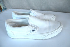 Vans Slip On Classic Sneakers Unisex Canvas Shoes Men's 6.5 Women's 8 WHITE