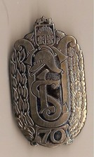 Insigne. Service d'incendie. Lettonie - 70 ans de l'Association lettone des pompiers.