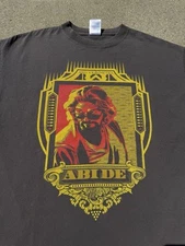 Vintage 00s The Big Lebowski The Dude Abide Movie Promo T-Shirt Size Large
