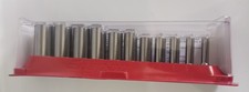 Snap On Tools 211YSFSY 6pt 11pc SAE Chrome Deep Socket Set Xtra 1/4-7/8 