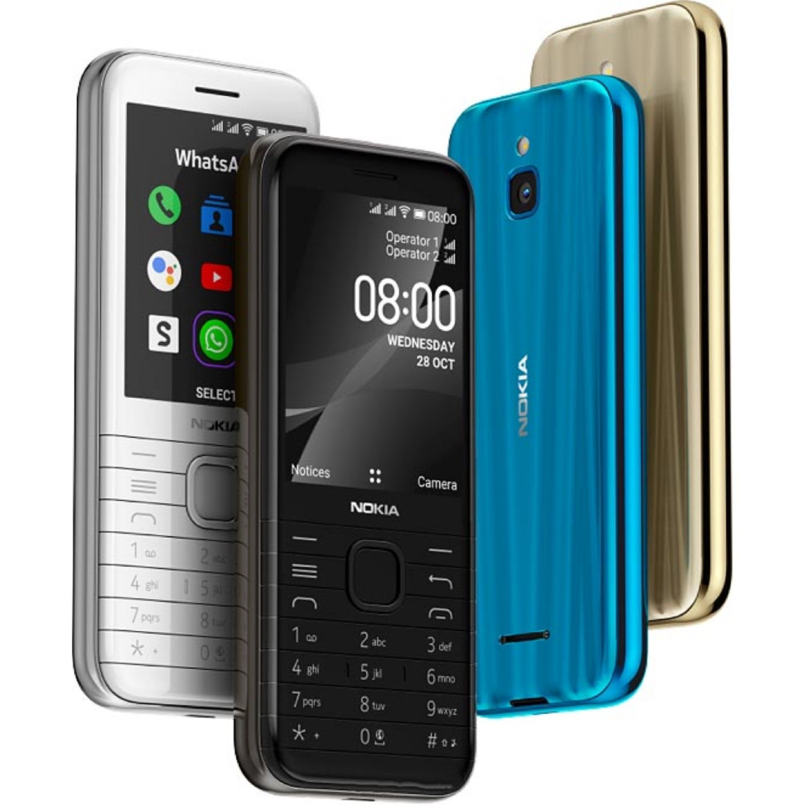 Nokia 8000 4G LTE Mobile Phone 4GB 512MB RAM Original 2.8 inches Unlocked