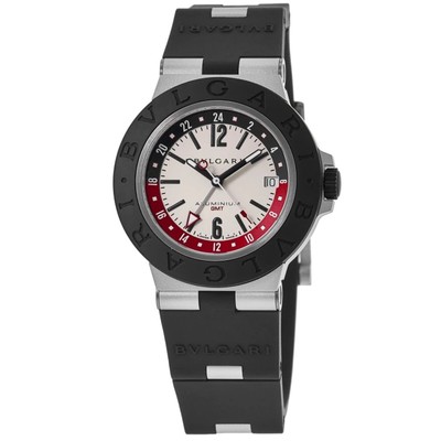 New Bulgari Bulgari Aluminum Automatic GMT White Dial Men's Watch 103963