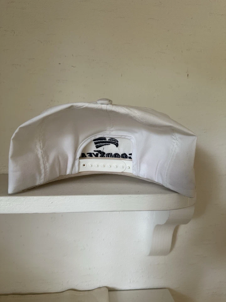 复古固特异卡车司机帽 – 白色网眼平沿帽带绳子装饰 – 促销帽 — 第 2/2 张图片