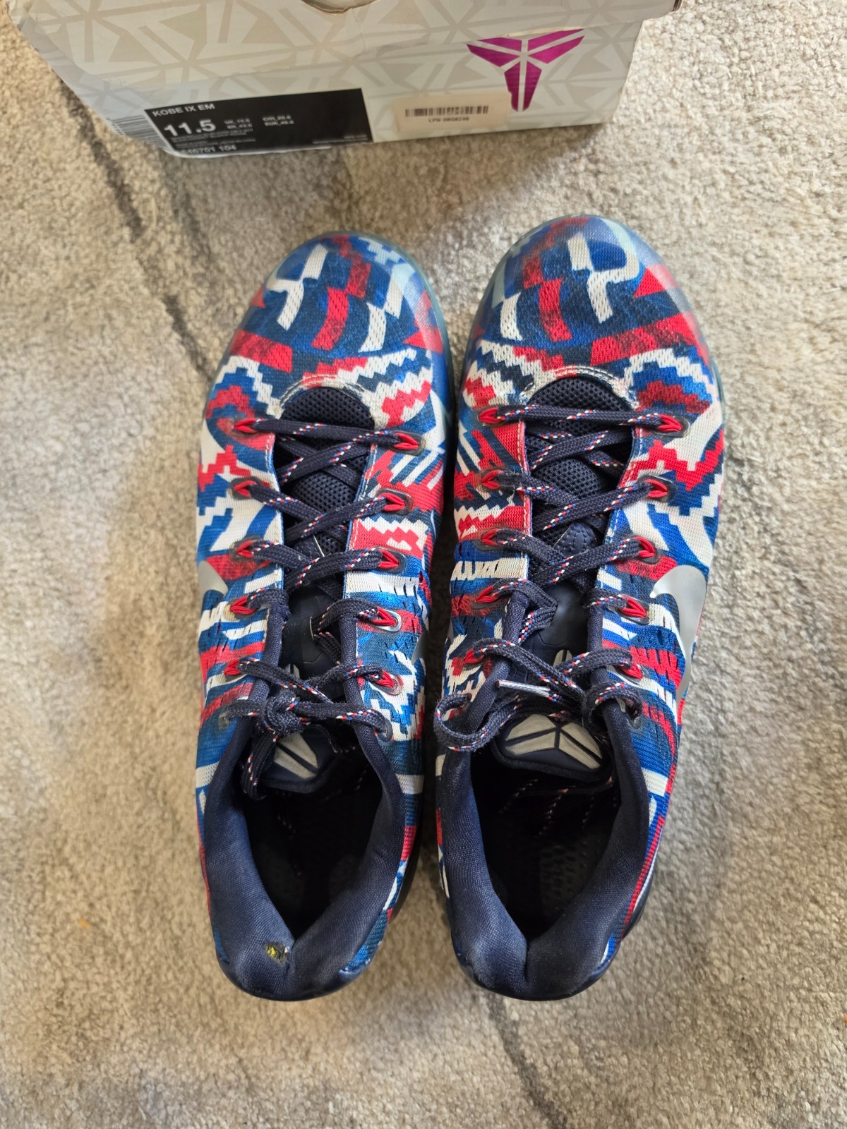 Size 11.5 - Nike Kobe 9 EM Independence Day Super Clean Rare image 2