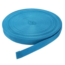 50Yard x 3/4" Width Nylon Webbing Strap Poly Flat Webbing Strapping Lake Blue
