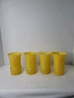 Vintage Rainbow Yellow (Bright) 9 Oz Flat Tumbler by Anchor Hocking set of 4