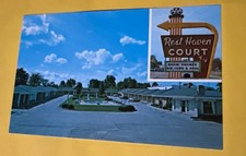 SPRINGFIELD, Missouri MO   REST HAVEN COURT MOTEL  Roadside  Map Back  Postcard