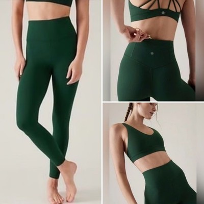 NWT Athleta Ultra High Rise Elation 7/8 Tight SMALL Seaweed Snack Stretch Wickin