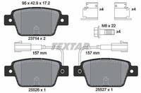 Textar Bremsbelagsatz, Scheibenbremse Hinterachse U.A. FüR Chrysler, Fiat