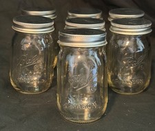 7 Ball Miniature Storage Spice Mini Jar 4 oz Jars With Lids Clear