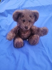 Adorable Minky Schminky Plush Brown Teddy Bear Stuffed Animal 9 1/2" Long