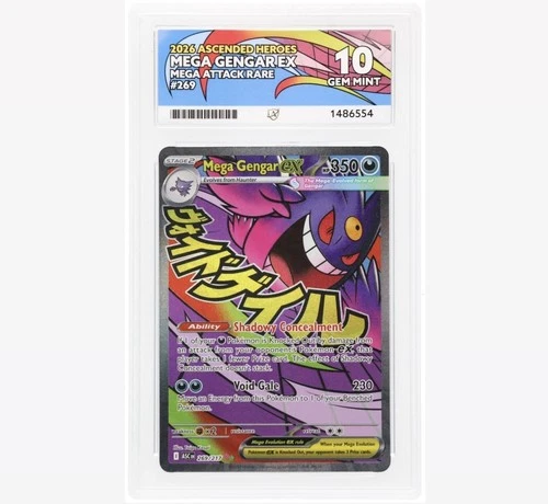 ACE 10 Mega Gengar EX 269/217 Ascended Heroes Perfect Subgrades!!!